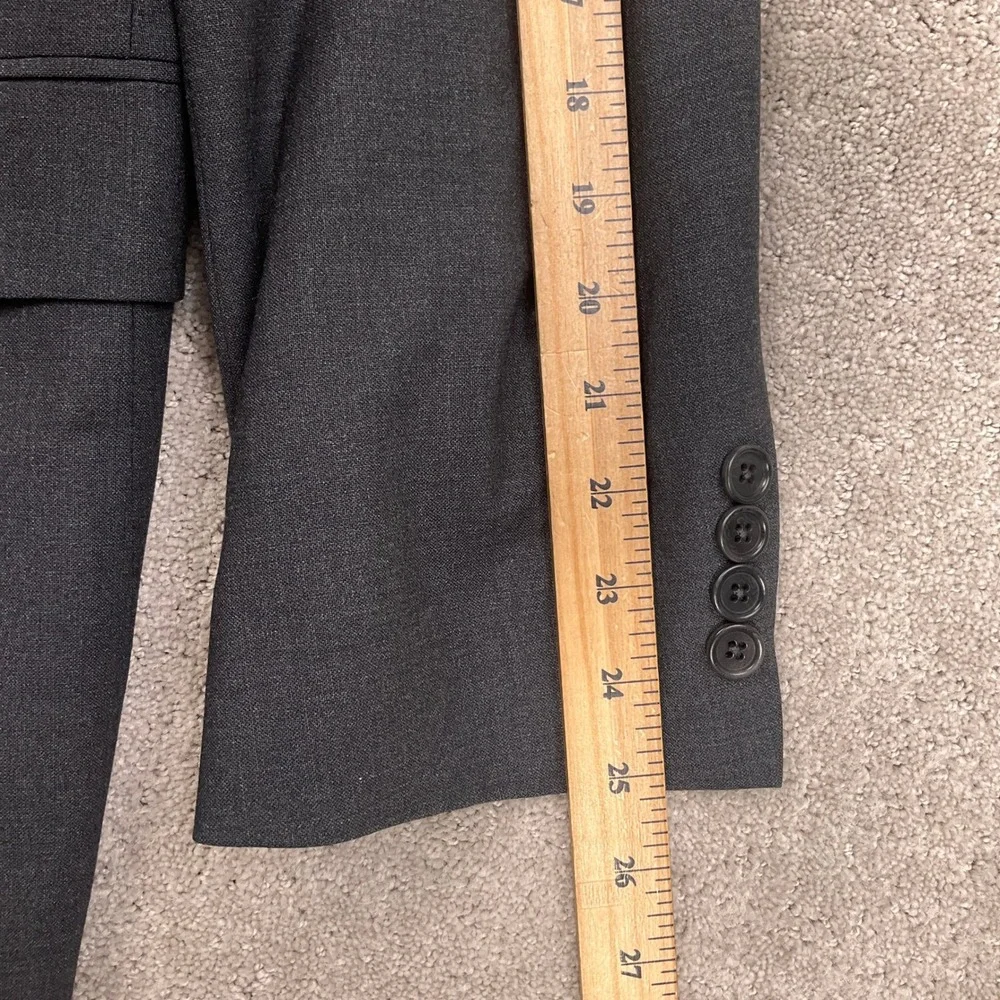 Brooks Brothers 346 Blazer Mens 44R Gray Executive Stretch Suit Jacket Wool
